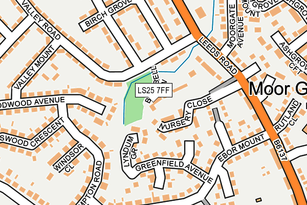 LS25 7FF map - OS OpenMap – Local (Ordnance Survey)