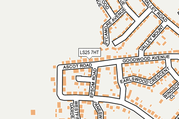 LS25 7HT map - OS OpenMap – Local (Ordnance Survey)
