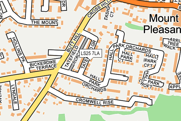 LS25 7LA map - OS OpenMap – Local (Ordnance Survey)