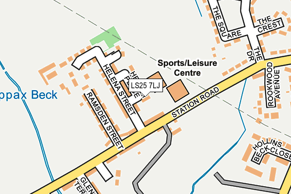 LS25 7LJ map - OS OpenMap – Local (Ordnance Survey)