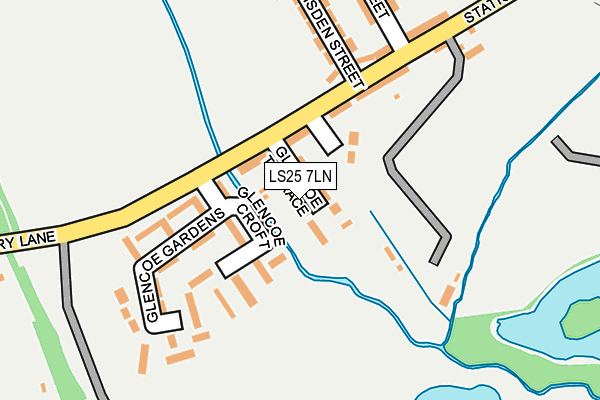 LS25 7LN map - OS OpenMap – Local (Ordnance Survey)