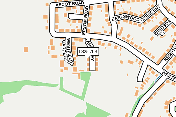 LS25 7LS map - OS OpenMap – Local (Ordnance Survey)