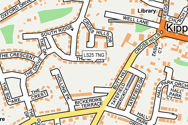 LS25 7NG map - OS OpenMap – Local (Ordnance Survey)