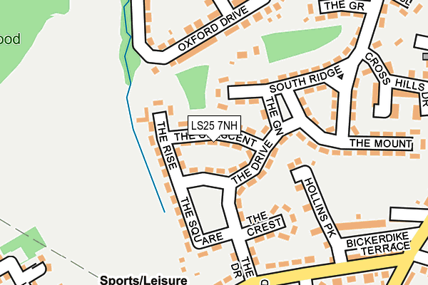 LS25 7NH map - OS OpenMap – Local (Ordnance Survey)