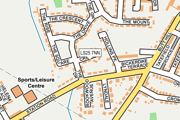 LS25 7NN map - OS OpenMap – Local (Ordnance Survey)