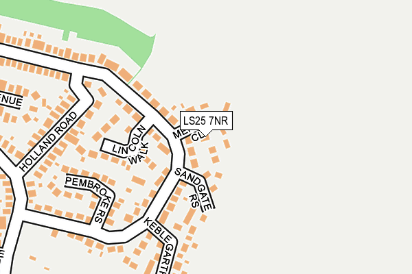 LS25 7NR map - OS OpenMap – Local (Ordnance Survey)