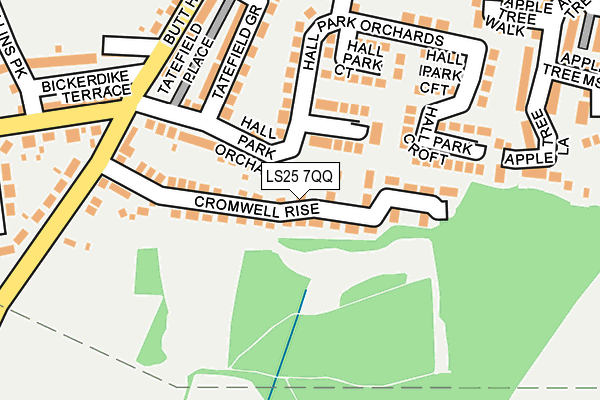 LS25 7QQ map - OS OpenMap – Local (Ordnance Survey)