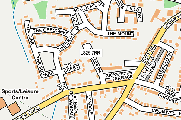 LS25 7RR map - OS OpenMap – Local (Ordnance Survey)