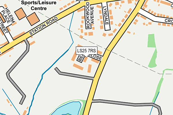 LS25 7RS map - OS OpenMap – Local (Ordnance Survey)