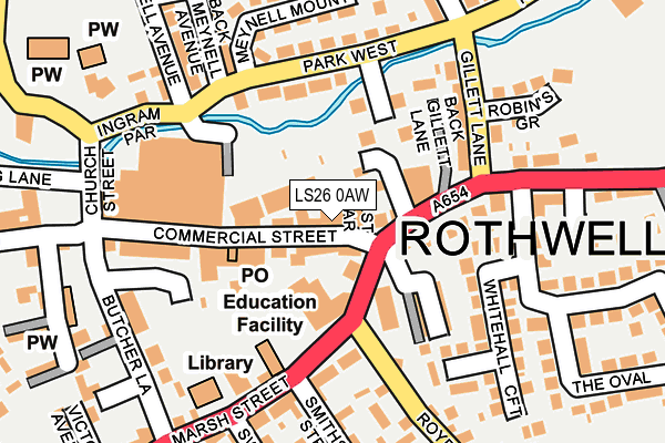 Map of FISH BAR ROTHWELL LIMITED at local scale
