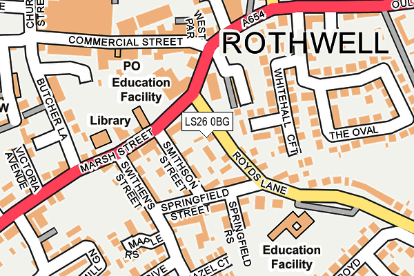 LS26 0BG map - OS OpenMap – Local (Ordnance Survey)