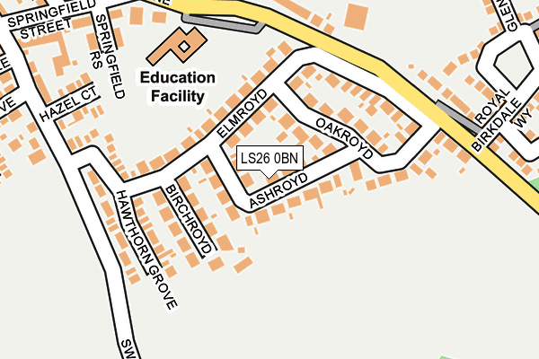 LS26 0BN map - OS OpenMap – Local (Ordnance Survey)