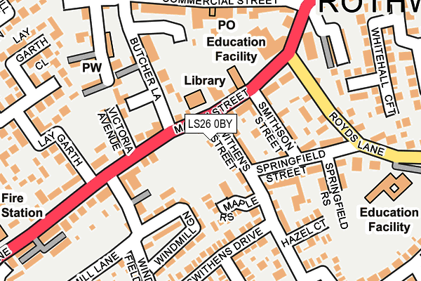 LS26 0BY map - OS OpenMap – Local (Ordnance Survey)