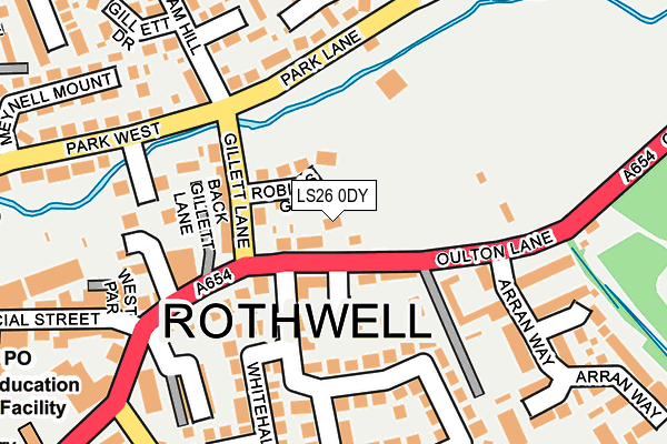 LS26 0DY map - OS OpenMap – Local (Ordnance Survey)