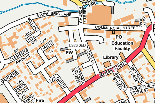 LS26 0ED map - OS OpenMap – Local (Ordnance Survey)