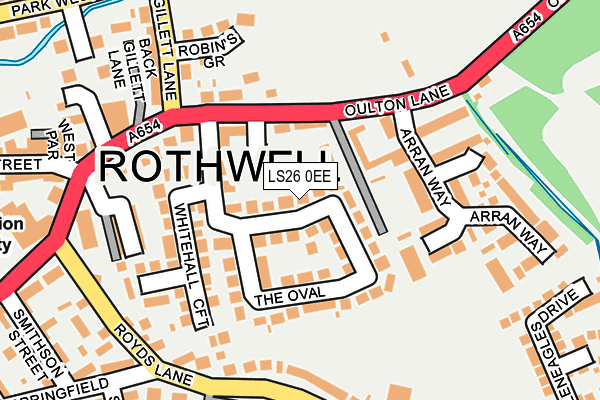 LS26 0EE map - OS OpenMap – Local (Ordnance Survey)