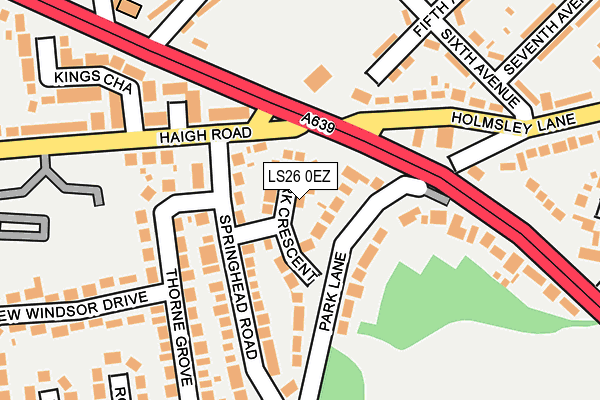 LS26 0EZ map - OS OpenMap – Local (Ordnance Survey)