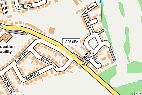 LS26 0FA map - OS OpenMap – Local (Ordnance Survey)