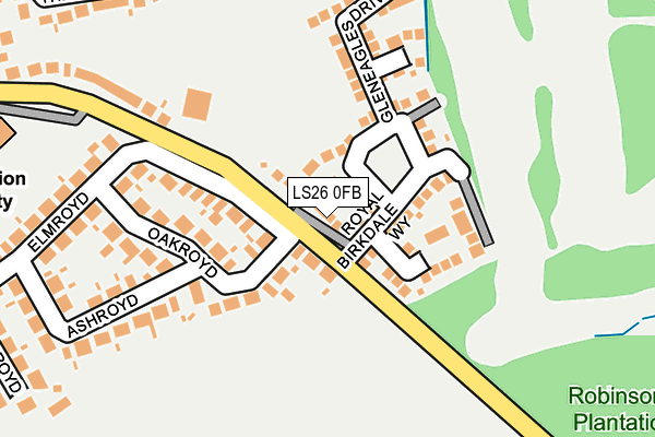 LS26 0FB map - OS OpenMap – Local (Ordnance Survey)