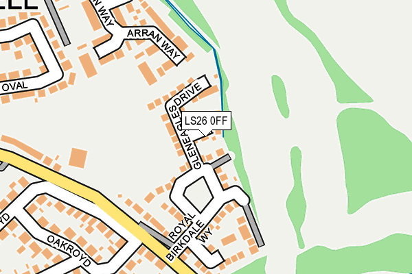 LS26 0FF map - OS OpenMap – Local (Ordnance Survey)