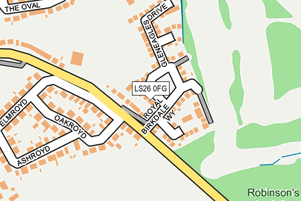 LS26 0FG map - OS OpenMap – Local (Ordnance Survey)