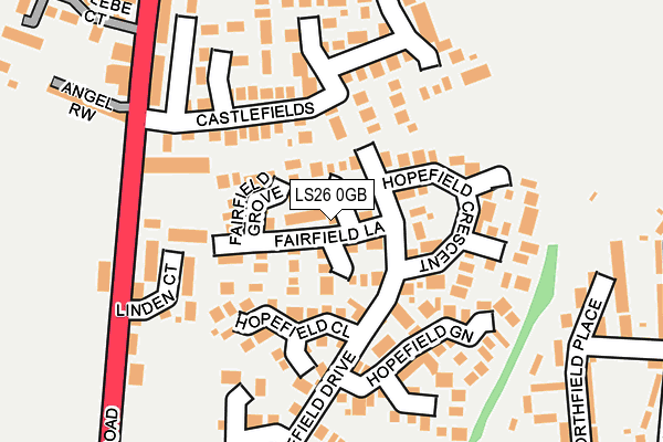 LS26 0GB map - OS OpenMap – Local (Ordnance Survey)