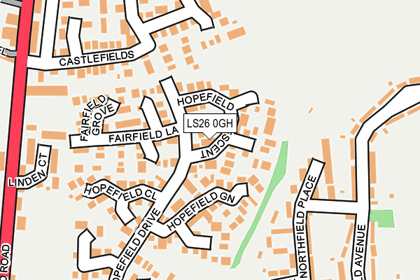 LS26 0GH map - OS OpenMap – Local (Ordnance Survey)