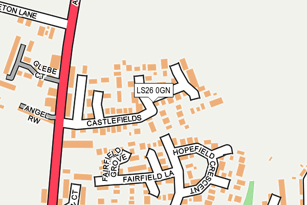 LS26 0GN map - OS OpenMap – Local (Ordnance Survey)