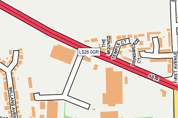 LS26 0GR map - OS OpenMap – Local (Ordnance Survey)