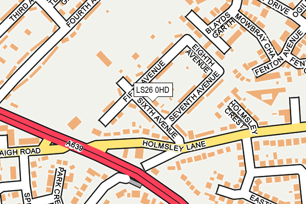 LS26 0HD map - OS OpenMap – Local (Ordnance Survey)