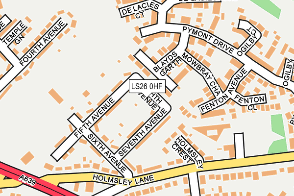LS26 0HF map - OS OpenMap – Local (Ordnance Survey)