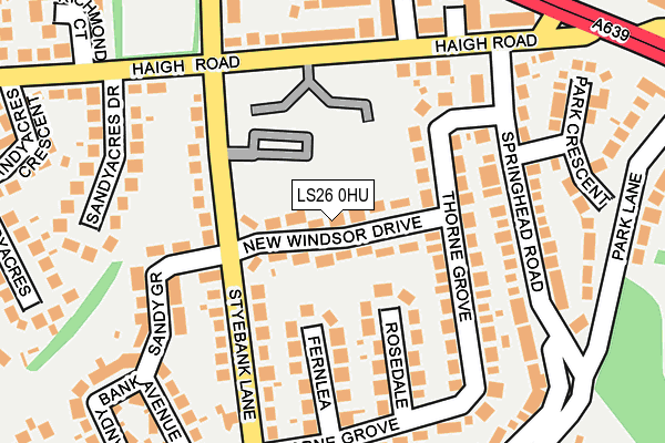 LS26 0HU map - OS OpenMap – Local (Ordnance Survey)