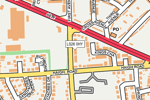 LS26 0HY map - OS OpenMap – Local (Ordnance Survey)