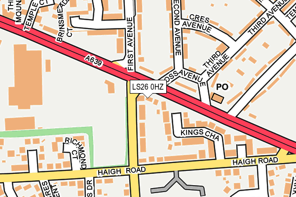 LS26 0HZ map - OS OpenMap – Local (Ordnance Survey)