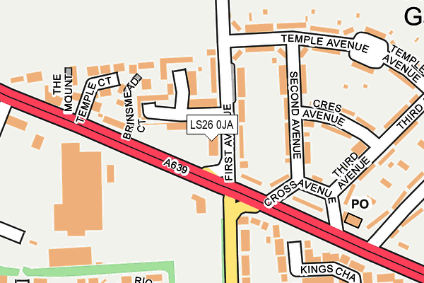 LS26 0JA map - OS OpenMap – Local (Ordnance Survey)