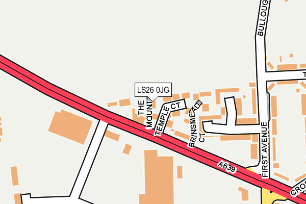 LS26 0JG map - OS OpenMap – Local (Ordnance Survey)