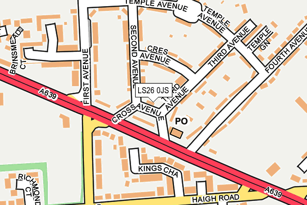 LS26 0JS map - OS OpenMap – Local (Ordnance Survey)