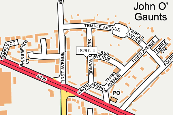 LS26 0JU map - OS OpenMap – Local (Ordnance Survey)