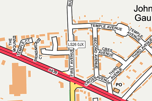 LS26 0JX map - OS OpenMap – Local (Ordnance Survey)