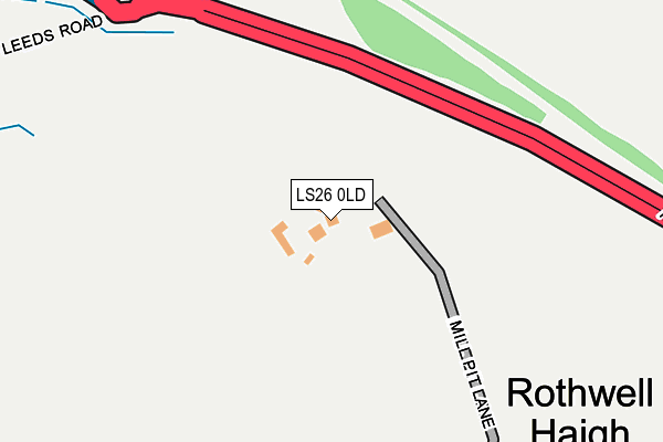 LS26 0LD map - OS OpenMap – Local (Ordnance Survey)