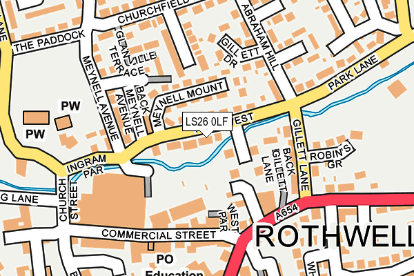 LS26 0LF map - OS OpenMap – Local (Ordnance Survey)