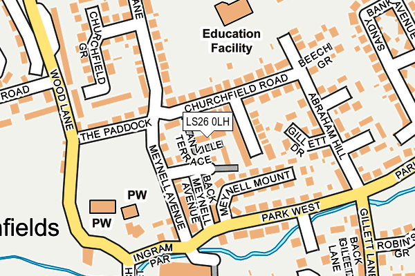 LS26 0LH map - OS OpenMap – Local (Ordnance Survey)