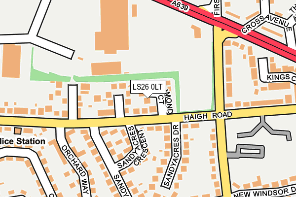 LS26 0LT map - OS OpenMap – Local (Ordnance Survey)