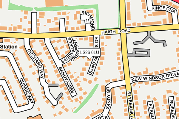 LS26 0LU map - OS OpenMap – Local (Ordnance Survey)