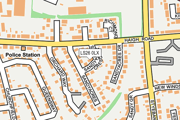 LS26 0LX map - OS OpenMap – Local (Ordnance Survey)