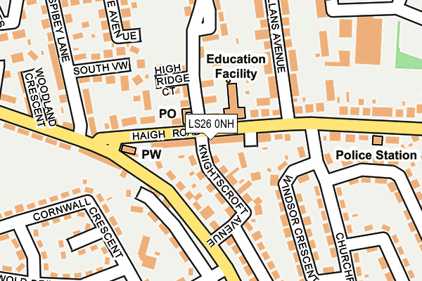 LS26 0NH map - OS OpenMap – Local (Ordnance Survey)