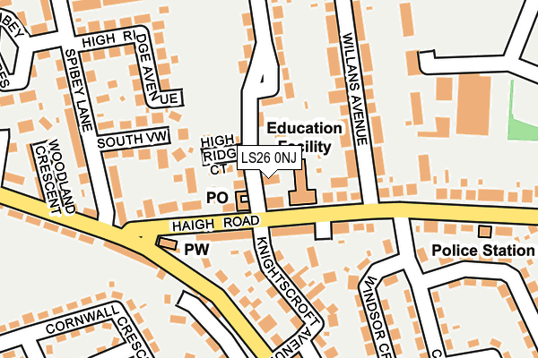 LS26 0NJ map - OS OpenMap – Local (Ordnance Survey)