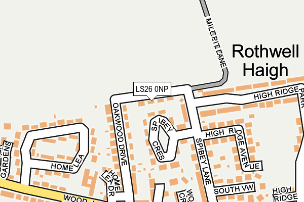 LS26 0NP map - OS OpenMap – Local (Ordnance Survey)