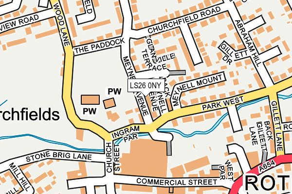 LS26 0NY map - OS OpenMap – Local (Ordnance Survey)