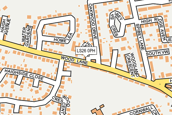 LS26 0PH map - OS OpenMap – Local (Ordnance Survey)